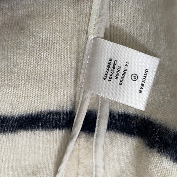 Ann Taylor One‑Size Striped Open‑Front Poncho / Sweater Jacket - Picture 6 of 8